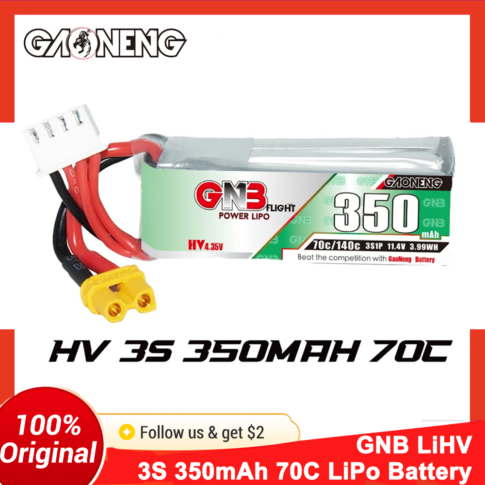 Drone Battery Li-Ion - Gaoneng GNB 350mAh 3S 70C Bateria